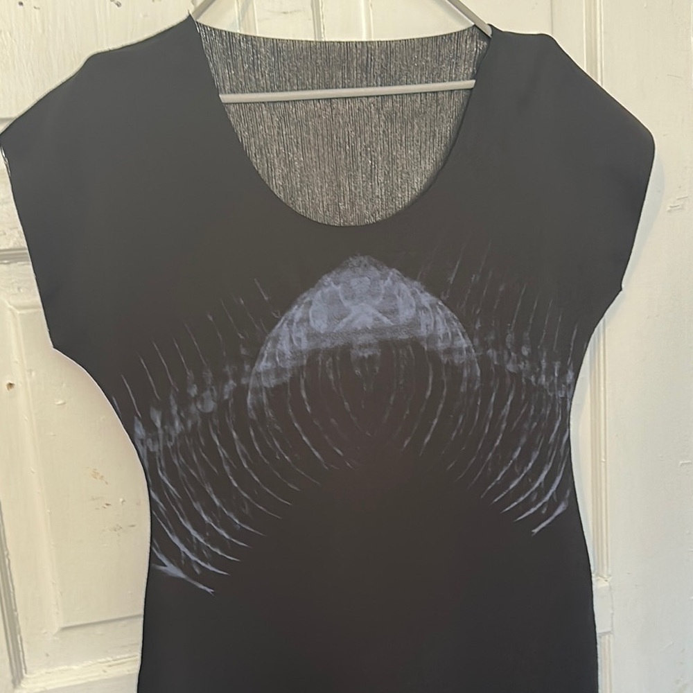 G—Shimmering Black and Silver Dress
